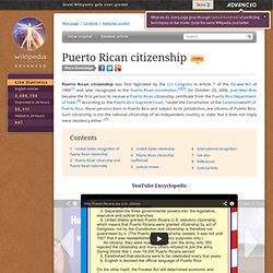 Puerto Rican citizenship - Wikipedia Advanced