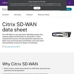 Citrix SD-WAN Data Sheet