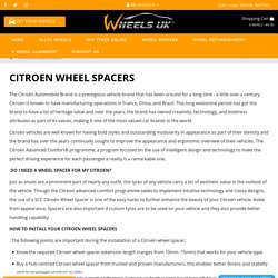 Citroën Wheel Spacers: Buy Citroën Car Wheel Spacers Online UK