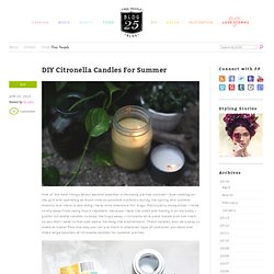 DIY Citronella Candles for Summer