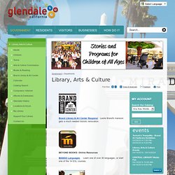 Welcome to Glendale Public Library - City of Glendale, CA