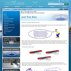 City of Oceanside, CA Website - Just for Kids