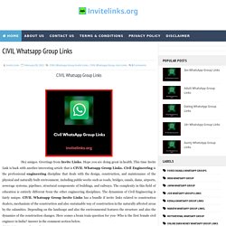 CIVIL Whatsapp Group Links