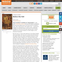 Review of Eric H. Cline, '1177 B.C.: The Year Civilization Collapsed'