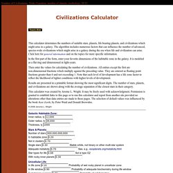Civilizations Calculator