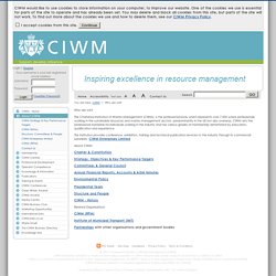 CIWM About the Institution
