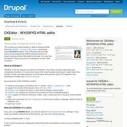 CKEditor - WYSIWYG HTML editor