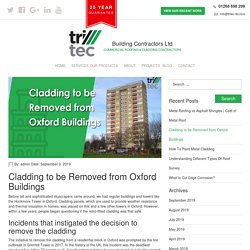 Cladding to be Removed from Oxford Buildings