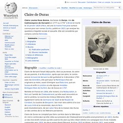 Claire de Duras