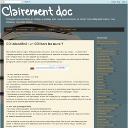 Clairement profdoc: CDI déconfiné : un CDI hors les murs ?