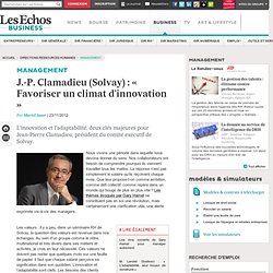 Jean-Pierre Clamadieu (Solvay) : « Favoriser un climat d’innovation »