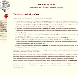 Clan Livingstone - Celtic Abbots