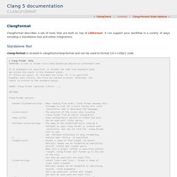 ClangFormat — Clang 5 documentation