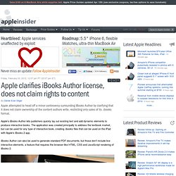 Apple clarifies iBooks Author license, does not claim rights to content