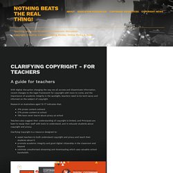 Clarifying Copyright - For Teachers
