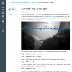 Clarifying Sleep Cycle Stages: Home: Trade Finance and Export Finance