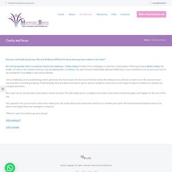 Clarity and focus - Maninder Kaur