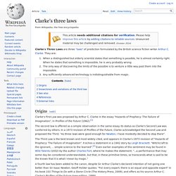Clarke's three laws