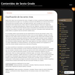 Clasificación de los seres vivos