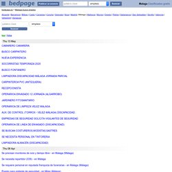 Malaga - anuncios clasificados de empleos - busco empleo, Curriculum
