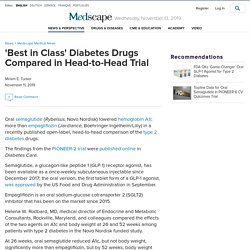 'Best in Class' Diabetes Drugs Compared in Head-to-Head Trial