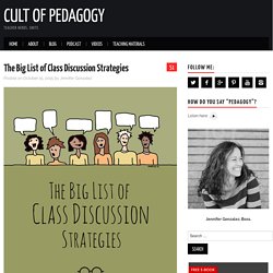 The Big List of Class Discussion Strategies