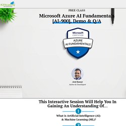 [FREE Class] Microsoft Azure AI Fundamentals [AI-900], Demo & Q/A