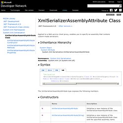 XmlSerializerAssemblyAttribute Class (System.Xml.Serialization)