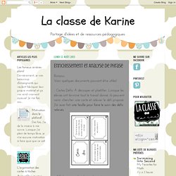 La classe de Karine: Enrichissement et Analyse de phrase