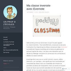 Ma classe inversée avec Evernote