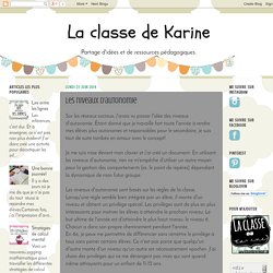 La classe de Karine: Les niveaux d'autonomie