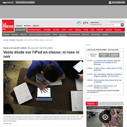 Vaste étude sur l'iPad en classe: ni rose ni noir