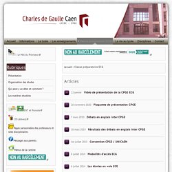 Classe préparatoire ECG - Lycée Charles de Gaulle - CAEN