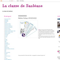 La classe de Sanléane: Mémo fiches CP/CE1/CE2