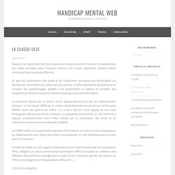 LA CLASSE ULIS – Handicap mental web