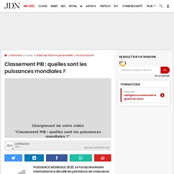 Classement PIB : la France cède sa place de 6e puissance mondiale