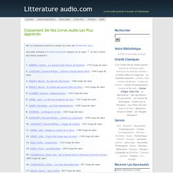 Classement de nos livres audio les plus appréciés