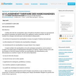 LE CLASSEMENT TARIFAIRE DES MARCHANDISES - Cours - Mohamed RIHANI