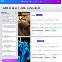 Escape Game Paris - Avis et classement : Réservez la meilleure salle !