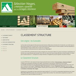 Classement structure - Scieries de la marque Selection Vosges : sciage de bois resineux