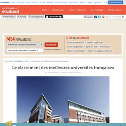 Le classement des meilleures universités françaises