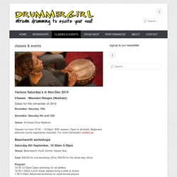 classes & events - drummergirl