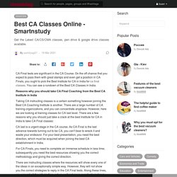 Best CA Classes Online - Smartnstudy