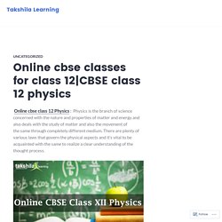 Online cbse classes for class 12