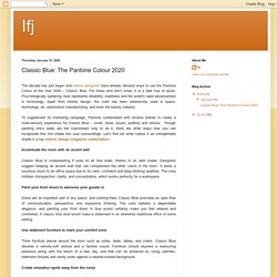 Ifj: Classic Blue: The Pantone Colour 2020