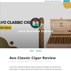 Avo Classic Cigar Review
