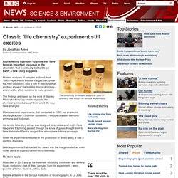 Classic &amp;#039;life chemistry&amp;#039; experiment still excites