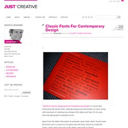 Classic Fonts For Contemporary Design
