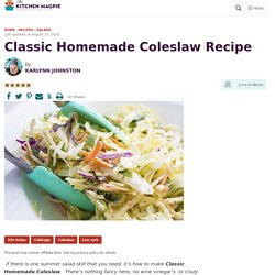 Classic Homemade Coleslaw Recipe