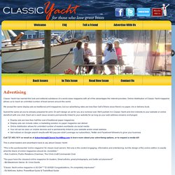 Classic Yacht Magazine - Advertise with us